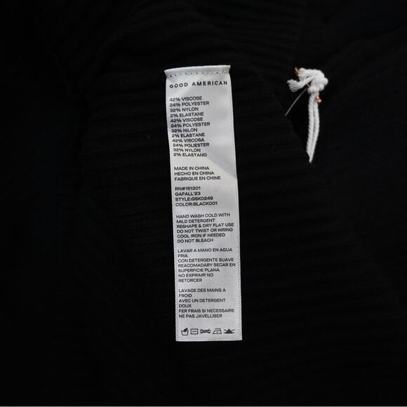 Good American Womens 3XL Rib Mock Neck Sweater in Black NEW - Picture 10 of 11